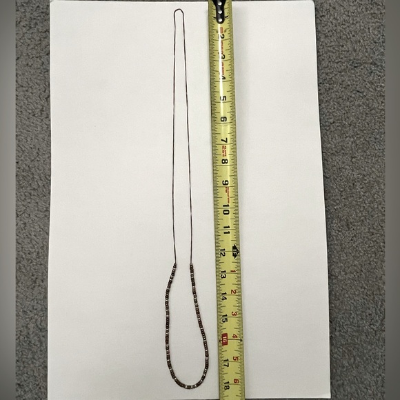 Brass Silver beaded long necklace - Picture 4 of 4